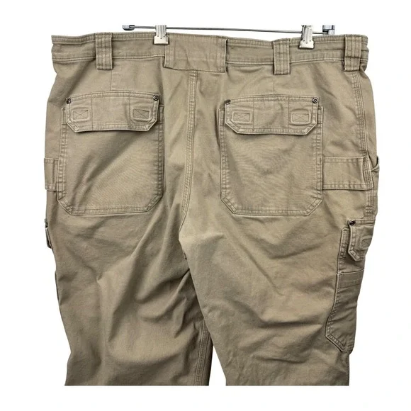 Duluth Trading Co Pants Mens 42x30 Flex Fire Hose Cargo Khaki Tan Work Utility - Picture 6 of 12